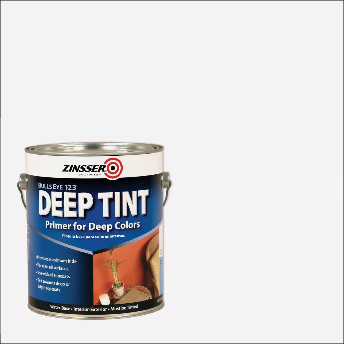 Zinsser Bulls Eye 1-2-3 Deep Tint Interior/Exterior Primer, White, 1 Gal.