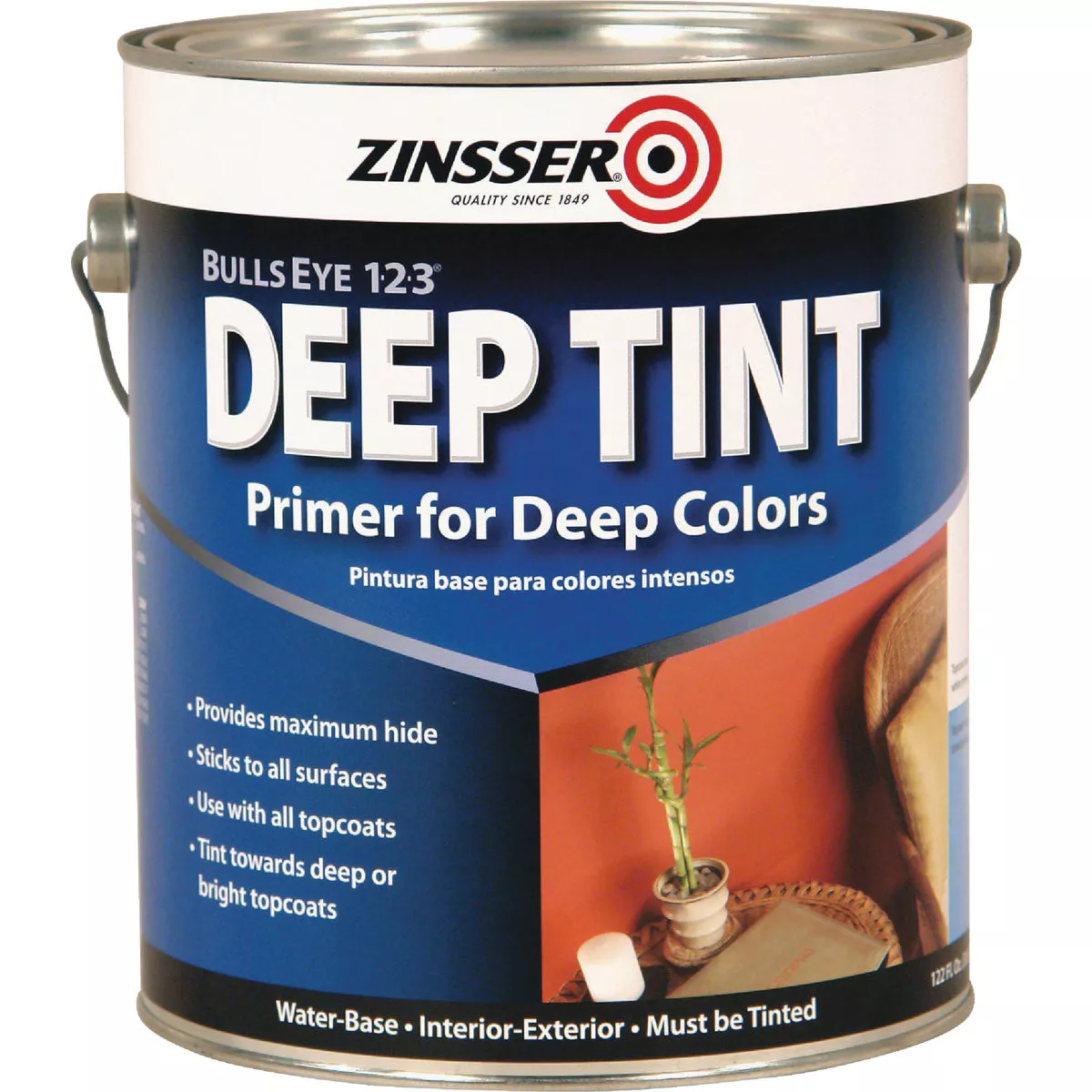 Zinsser Bulls Eye 1-2-3 Deep Tint Interior/Exterior Primer, White, 1 Gal. - photo 2