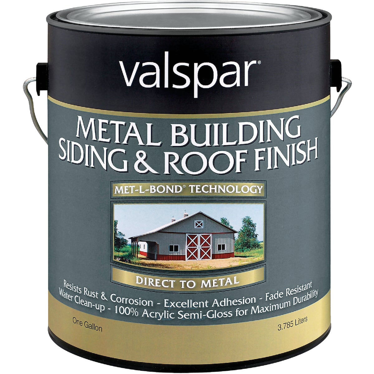 Valspar Gallon White Semi-Gloss Metal Building Paint