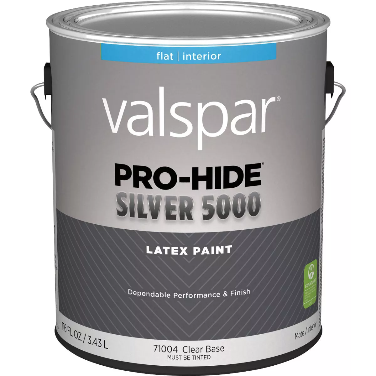 Valspar Pro-Hide Silver 5000 Latex Flat Interior Wall Paint, Clear Base, 1 Gal.