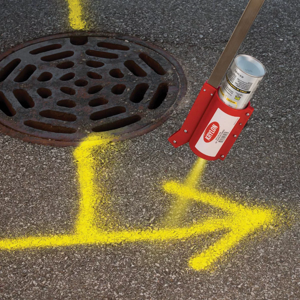 Krylon Mark-It 730508 Industrial SB APWA Hi Visibility Yellow Inverted Marking Paint - photo 4