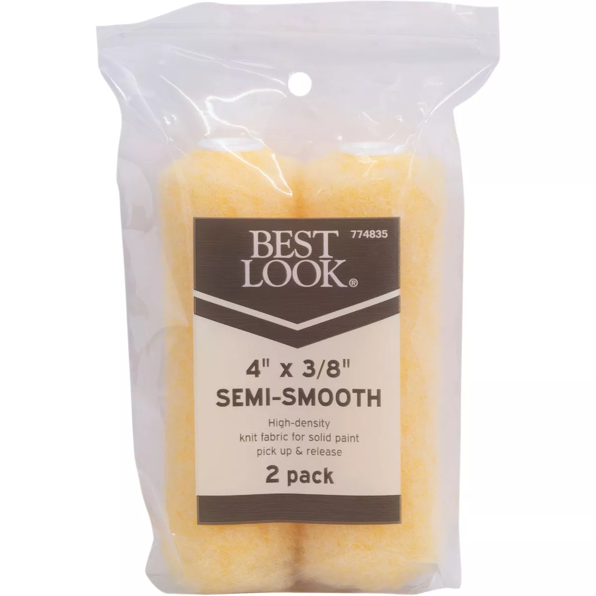 Best Look 4 In. x 3/8 In. Polyester Knit Mini Rollers (2-Pack)