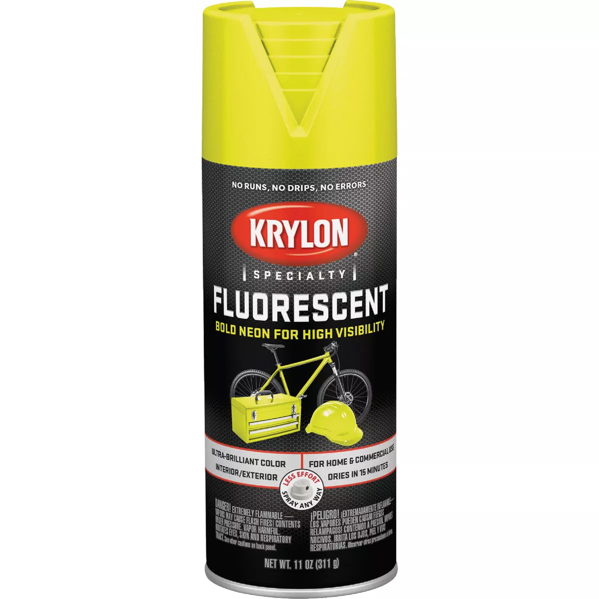 Krylon 11 Oz. Fluorescent Spray Paint, Lemon Yellow - photo 3
