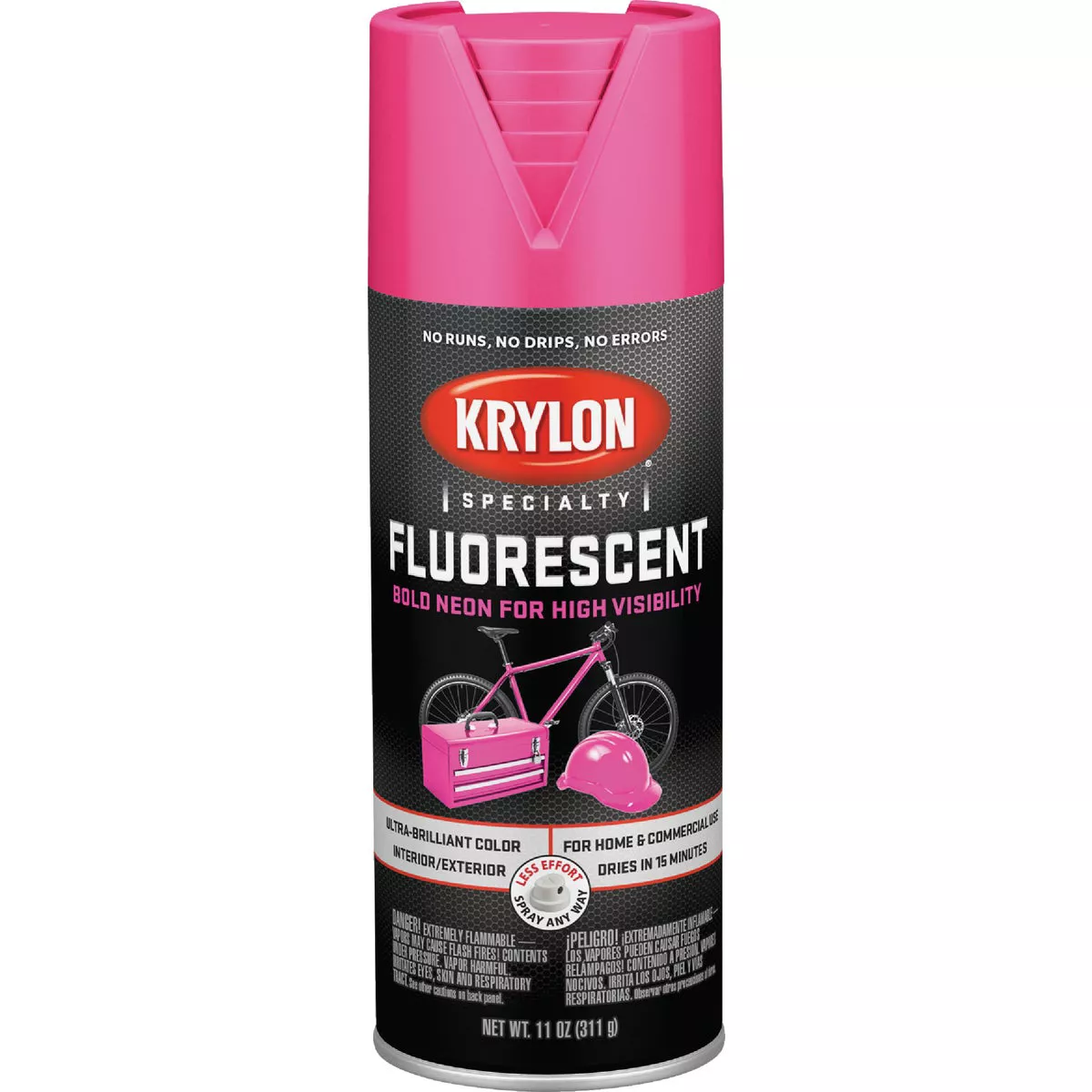 Krylon 11 Oz. Fluorescent Spray Paint, Cerise Pink - photo 2
