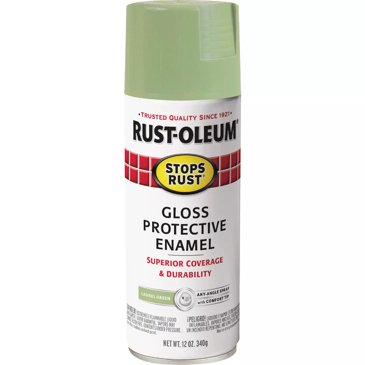 Rust-Oleum Stops Rust Laurel Green Gloss 12 Oz. Anti-Rust Spray Paint - photo 6
