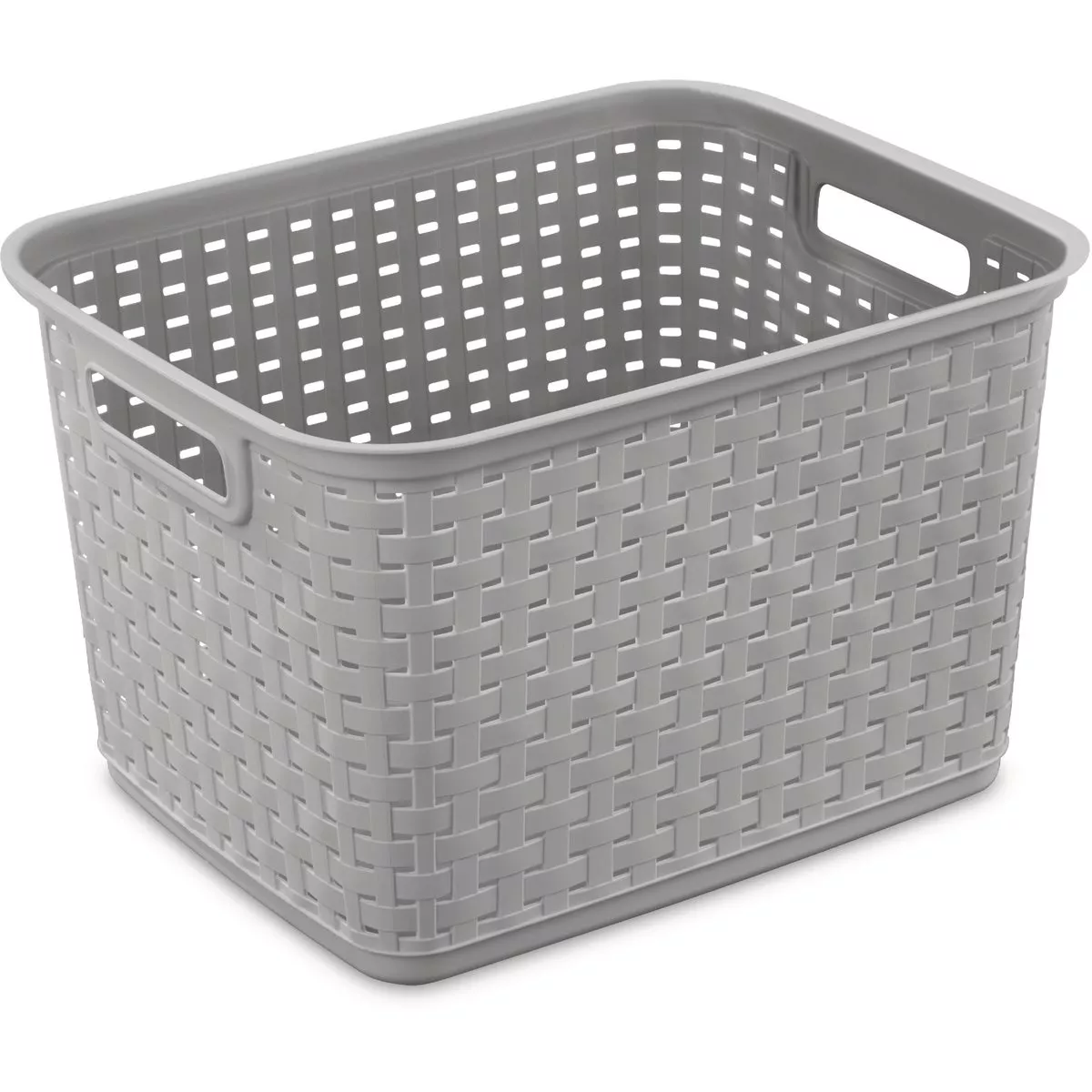 Sterilite Cement Tall Weave Basket