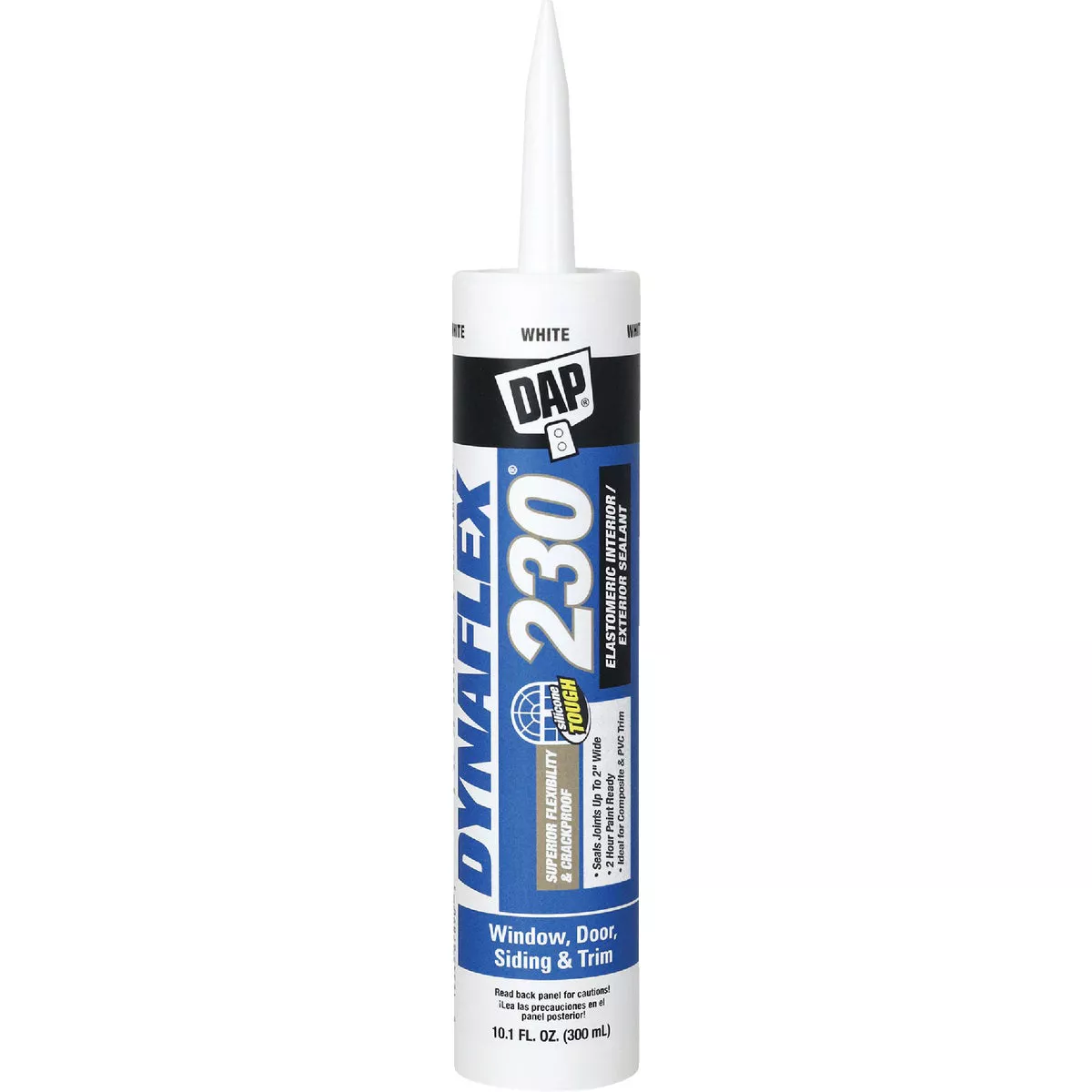 Dap Dynaflex 230 10.1 Oz. 100% Waterproof Window, Door, Siding & Trim Elastomeric Sealant, White