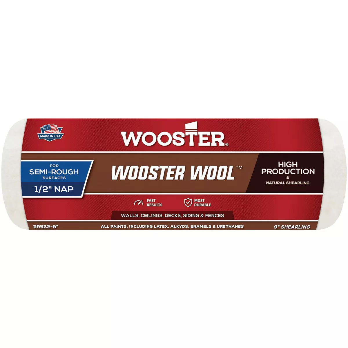 Wooster Wool 9 In. x 1/2 In. Paint Roller Cover