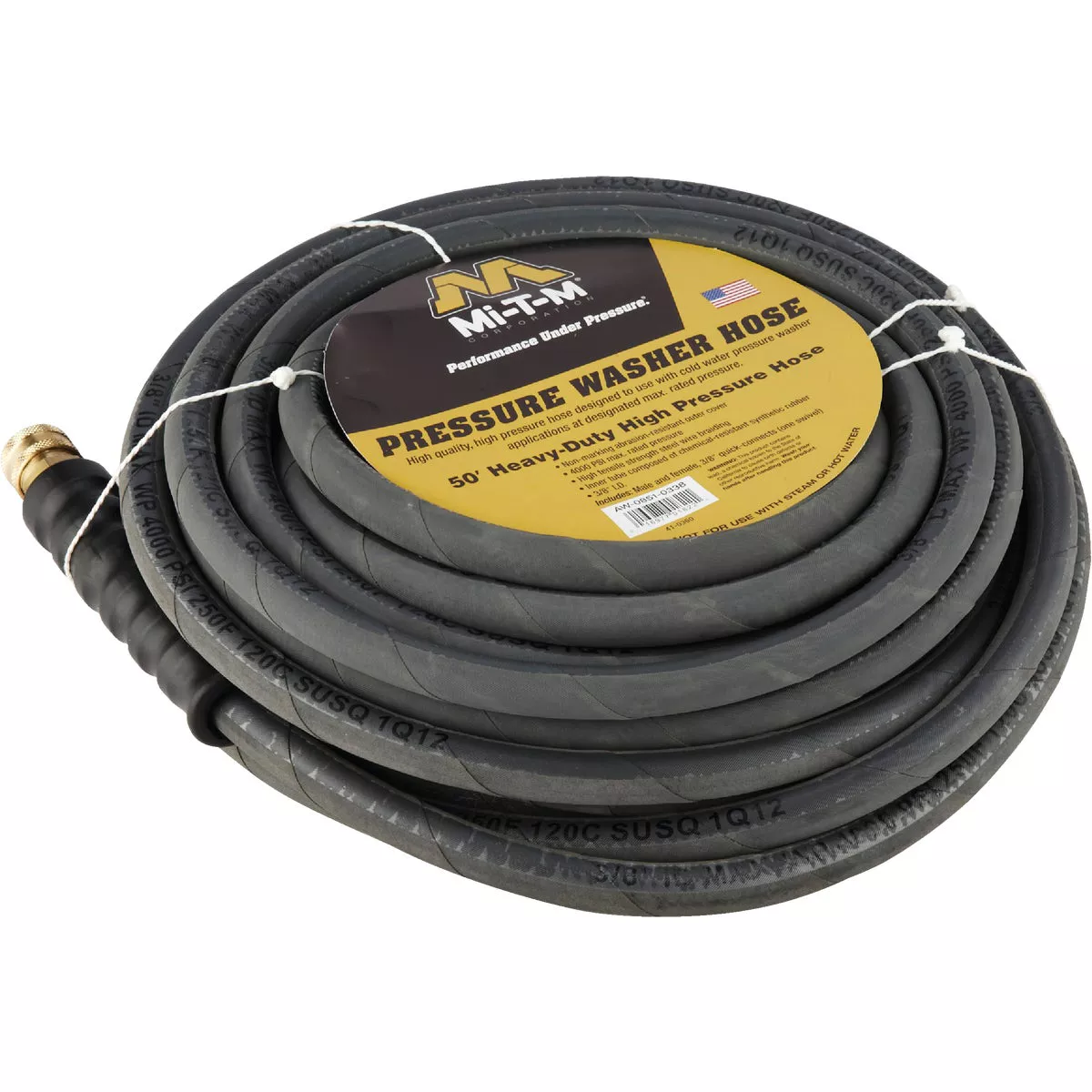 Mi-T-M 3/8 In. x 50 Ft. 4000 psi Heavy Duty Pressure Washer Hose - photo 2