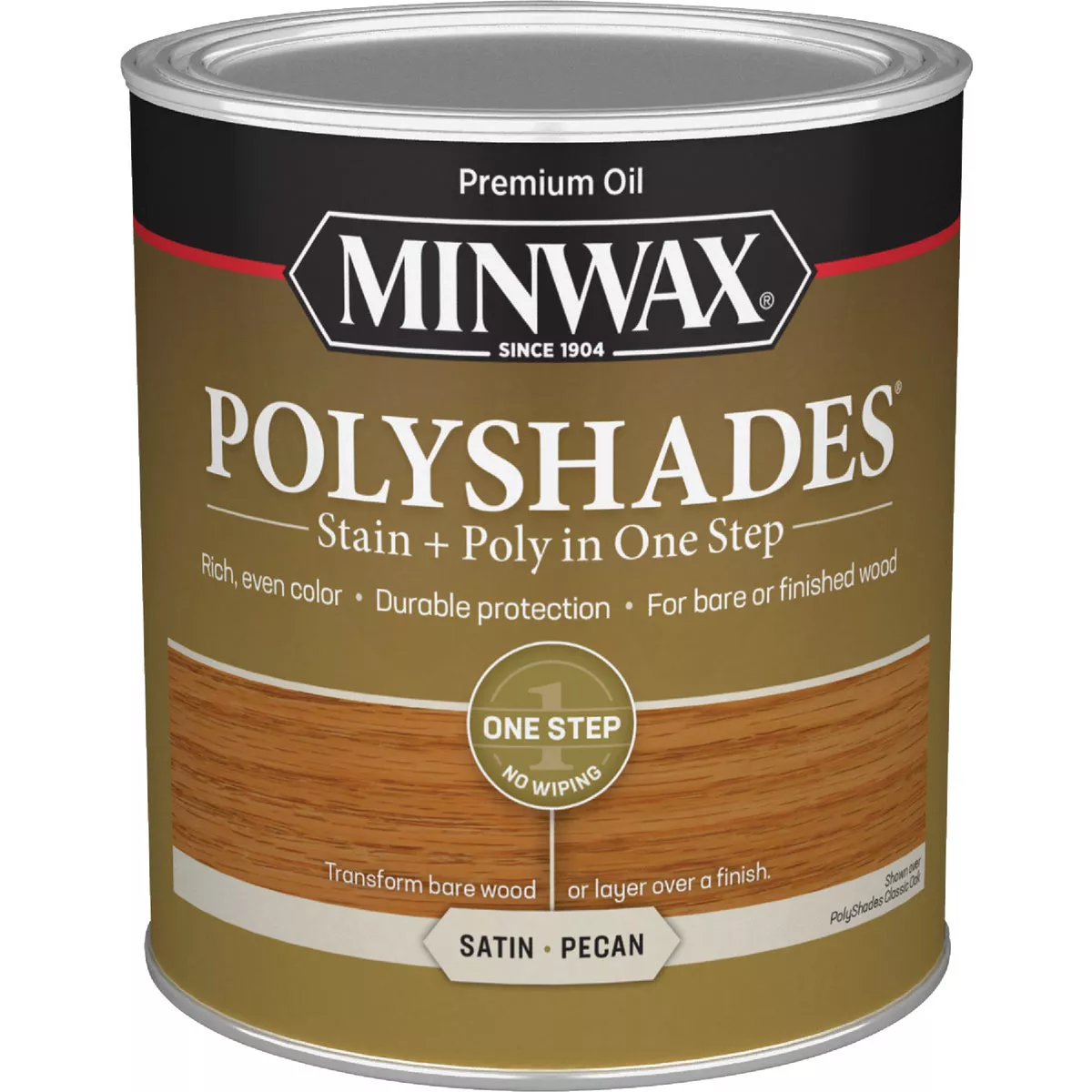Minwax Polyshades 1 Qt. Satin Stain & Finish Polyurethane In 1-Step, Pecan - photo 2