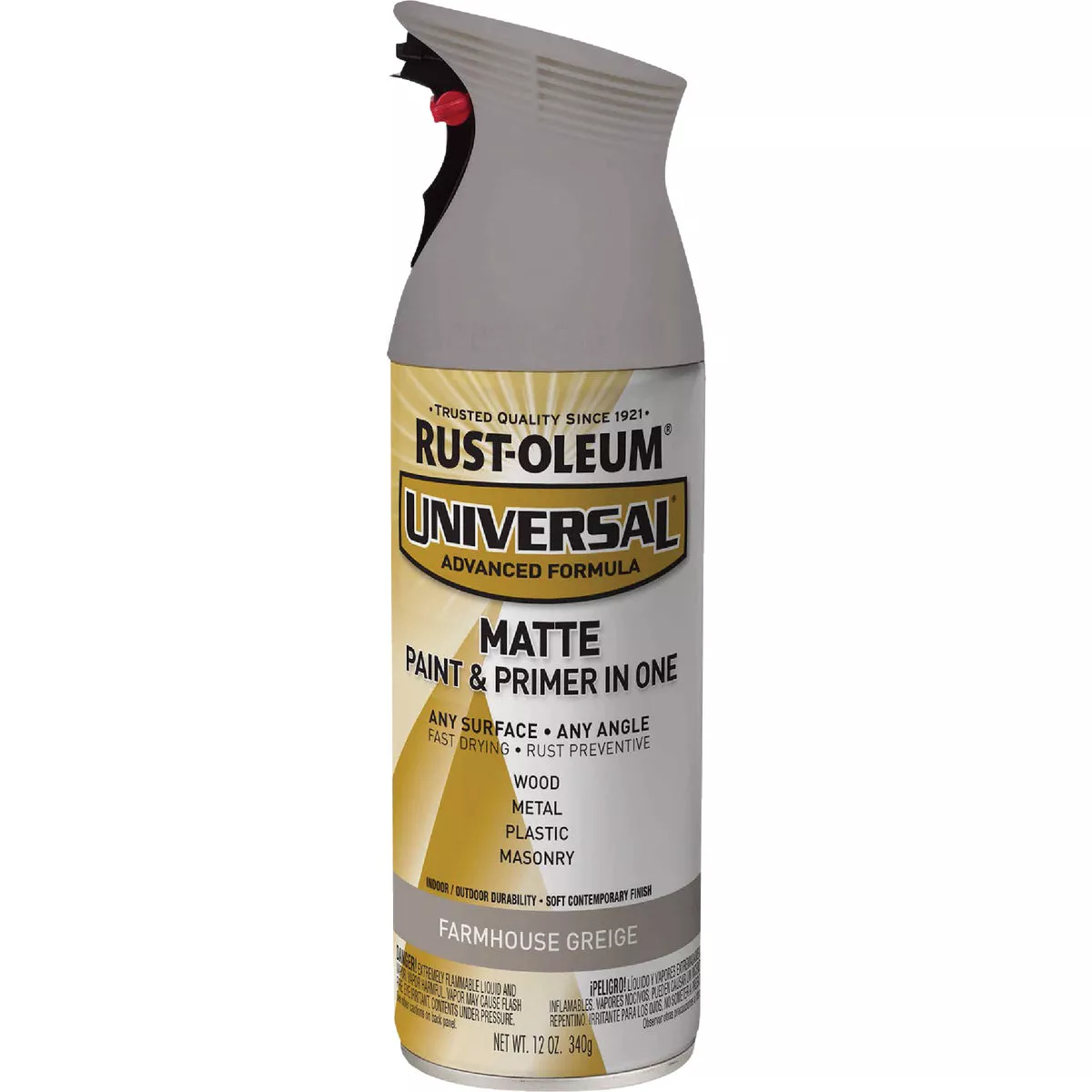 Rust-Oleum Universal 12 Oz. Matte Farmhouse Greige Enamel Spray Paint - photo 7