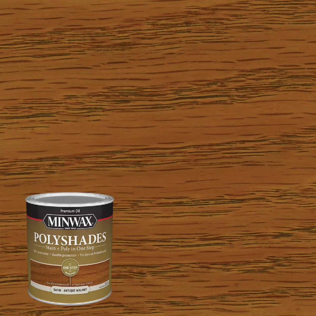 Minwax Polyshades 1 Qt. Satin Stain & Finish Polyurethane In 1-Step, Antique Walnut