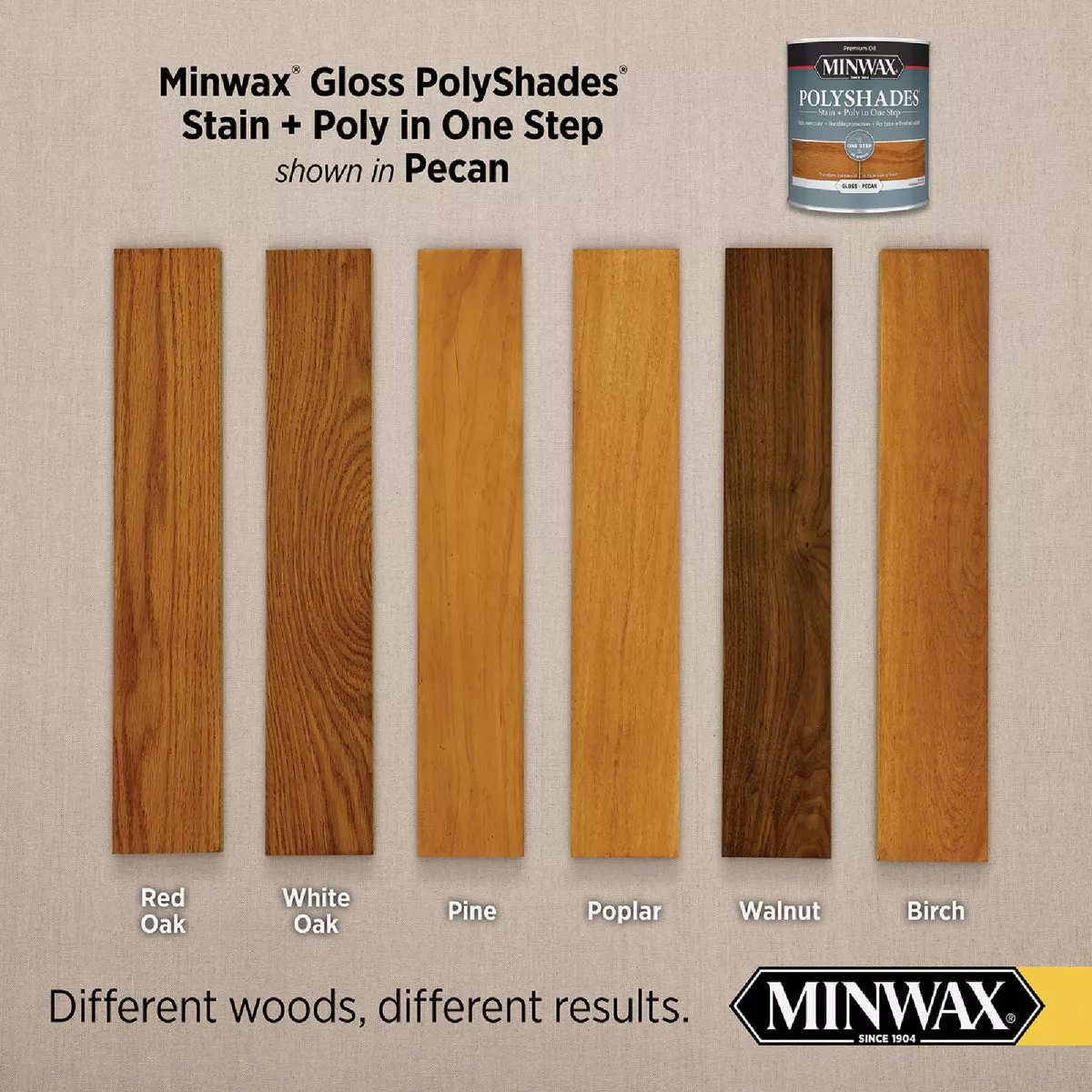 Minwax Polyshades 1 Qt. Gloss Stain & Finish Polyurethane In 1-Step, Pecan - photo 4