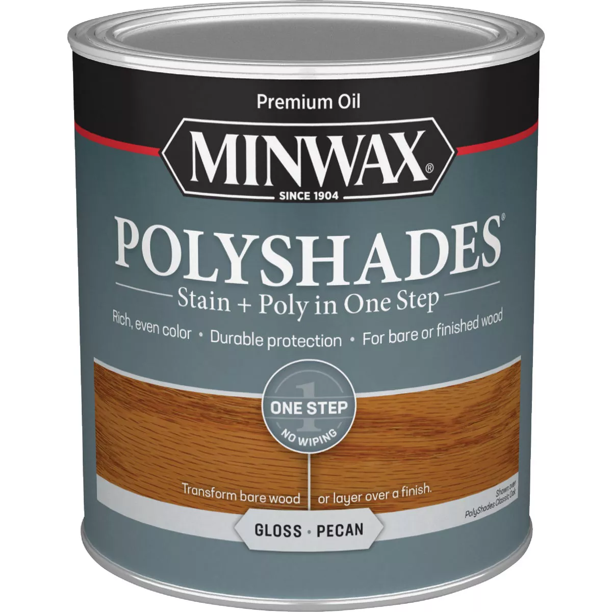 Minwax Polyshades 1 Qt. Gloss Stain & Finish Polyurethane In 1-Step, Pecan - photo 2