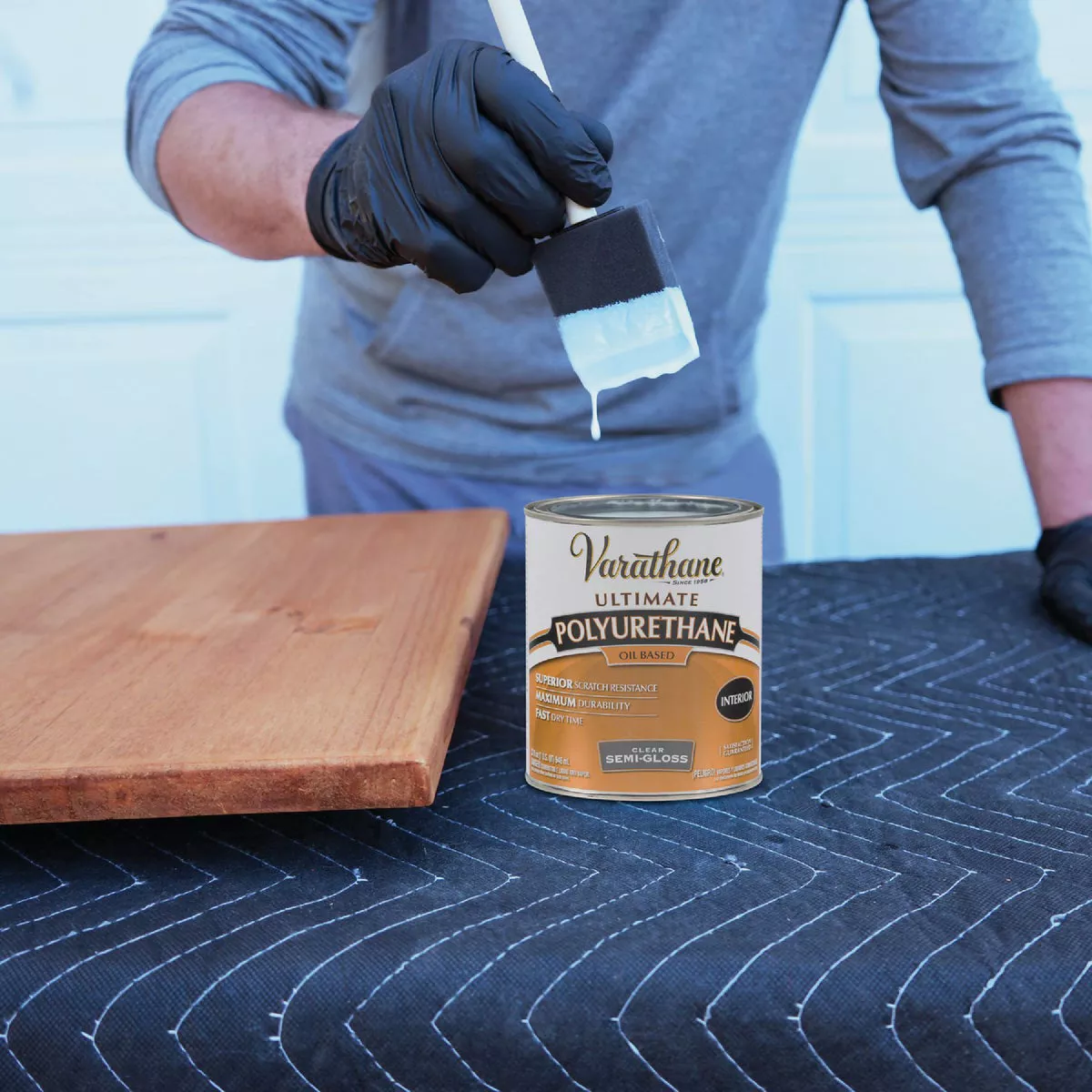 Varathane Semi-Gloss Interior Polyurethane, 1 Qt. - photo 3