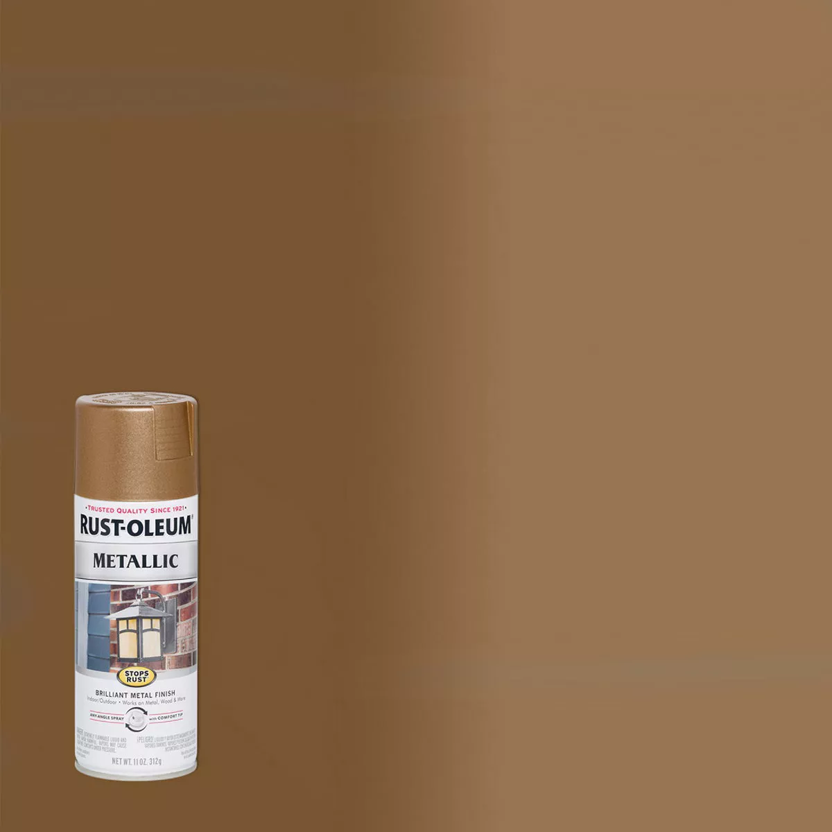 Rust-Oleum Stops Rust 11 Oz. Metallic Spray Paint, Antique Brass