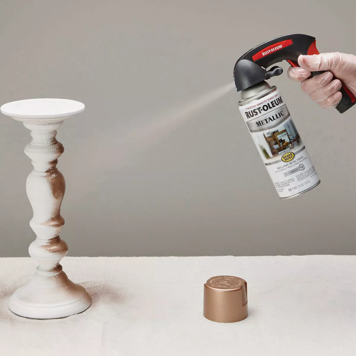Rust-Oleum Stops Rust 11 Oz. Metallic Spray Paint, Antique Brass - photo 3
