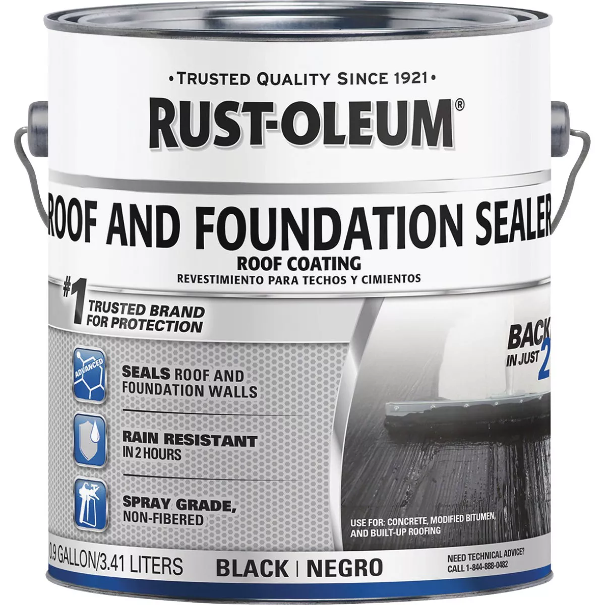 Rust-Oleum 0.9 Gal. Black Roof and Foundation Sealer - photo 2