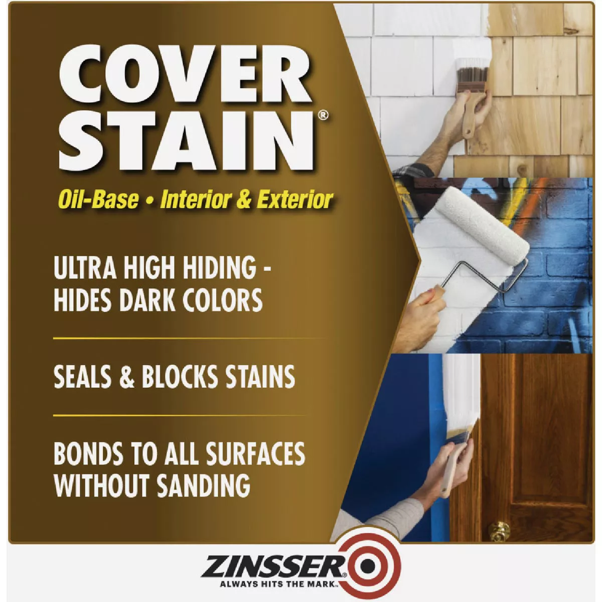 Zinsser Cover-Stain Oil-Base Interior/Exterior Sealer And Stain-Killer Primer, White, 1 Qt. - photo 2