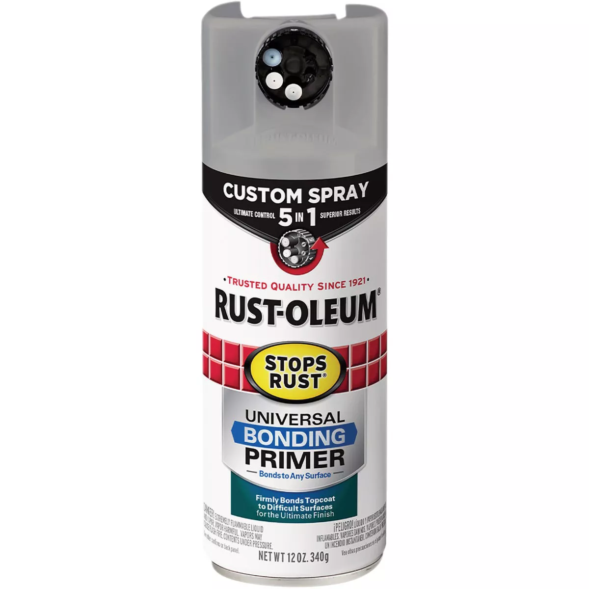 Rust-Oleum Stops Rust 12 Oz. Custom Spray 5 in 1 Flat Universal Bonding Primer, Gray - photo 2
