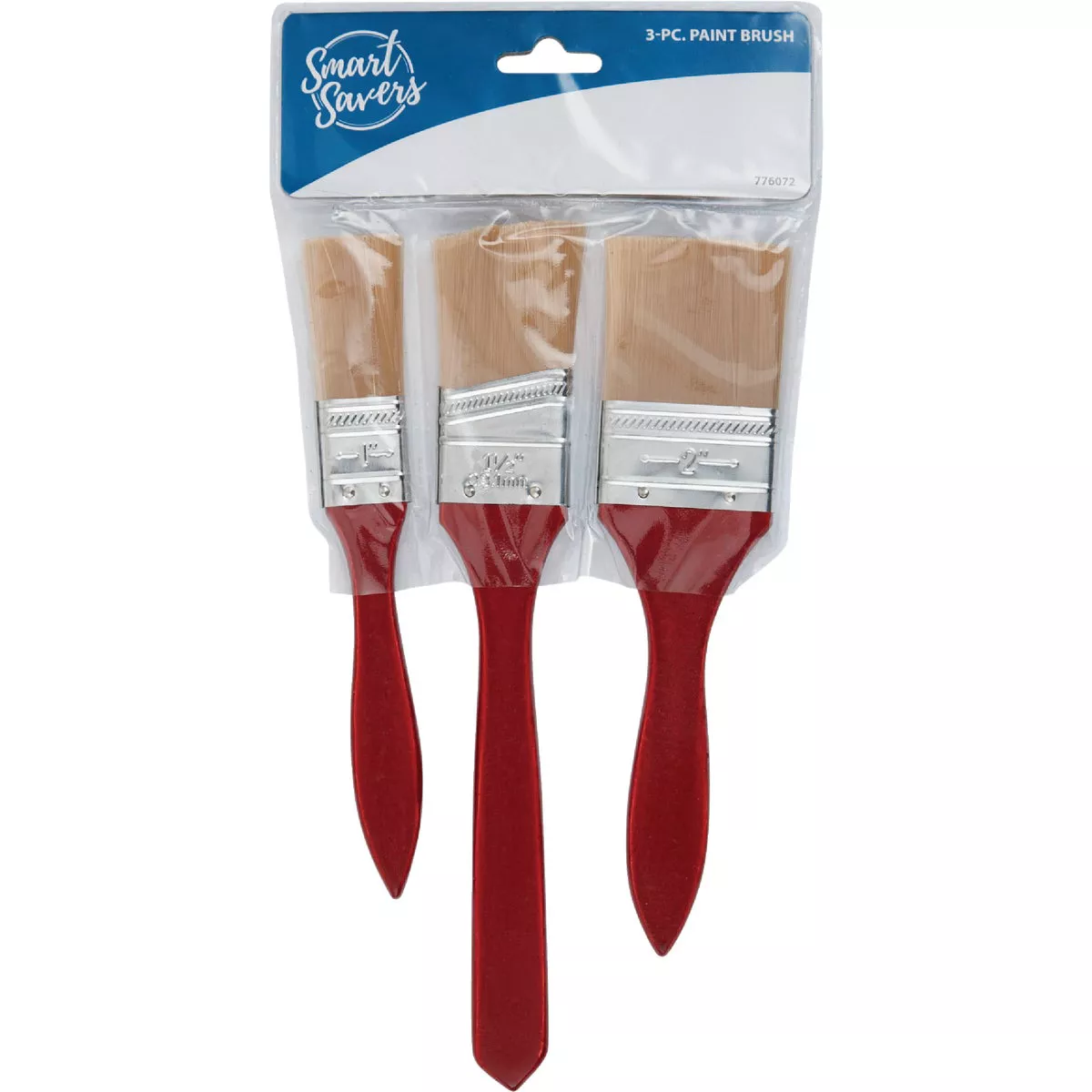 Smart Savers 1 In. Flat, 1-1/2 In. Flat, 2 In. Flat Polyester Assorted Paint Brush Set (3-Pack) - photo 2