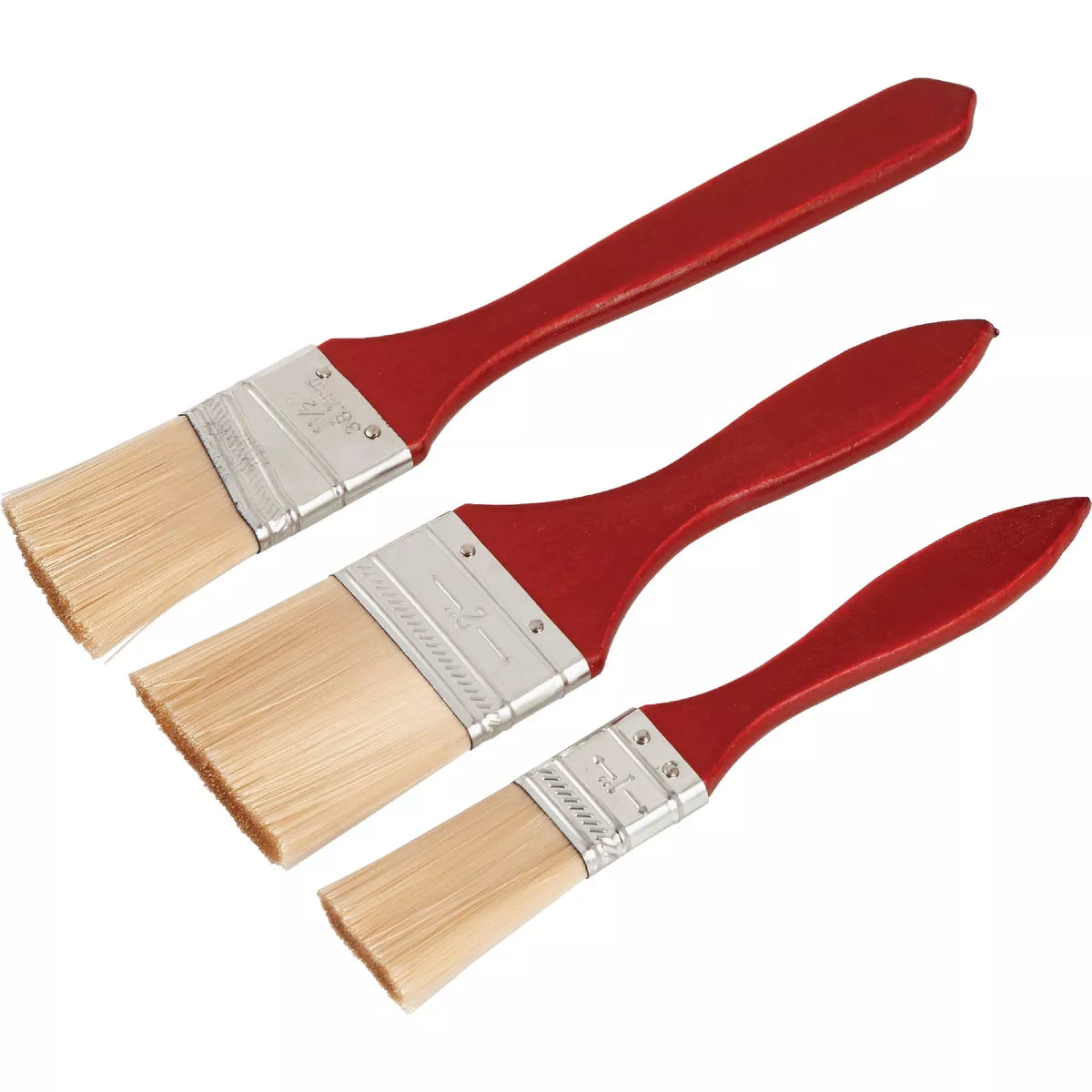 Smart Savers 1 In. Flat, 1-1/2 In. Flat, 2 In. Flat Polyester Assorted Paint Brush Set (3-Pack) - photo 3