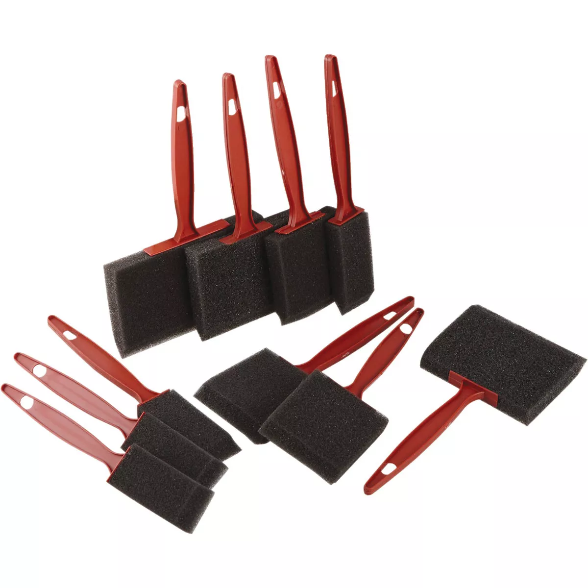 Smart Savers 1 In., 2 In., 3 In., 4 In. Foam Brush Set with Plastic Handles (10-Pieces) - photo 2