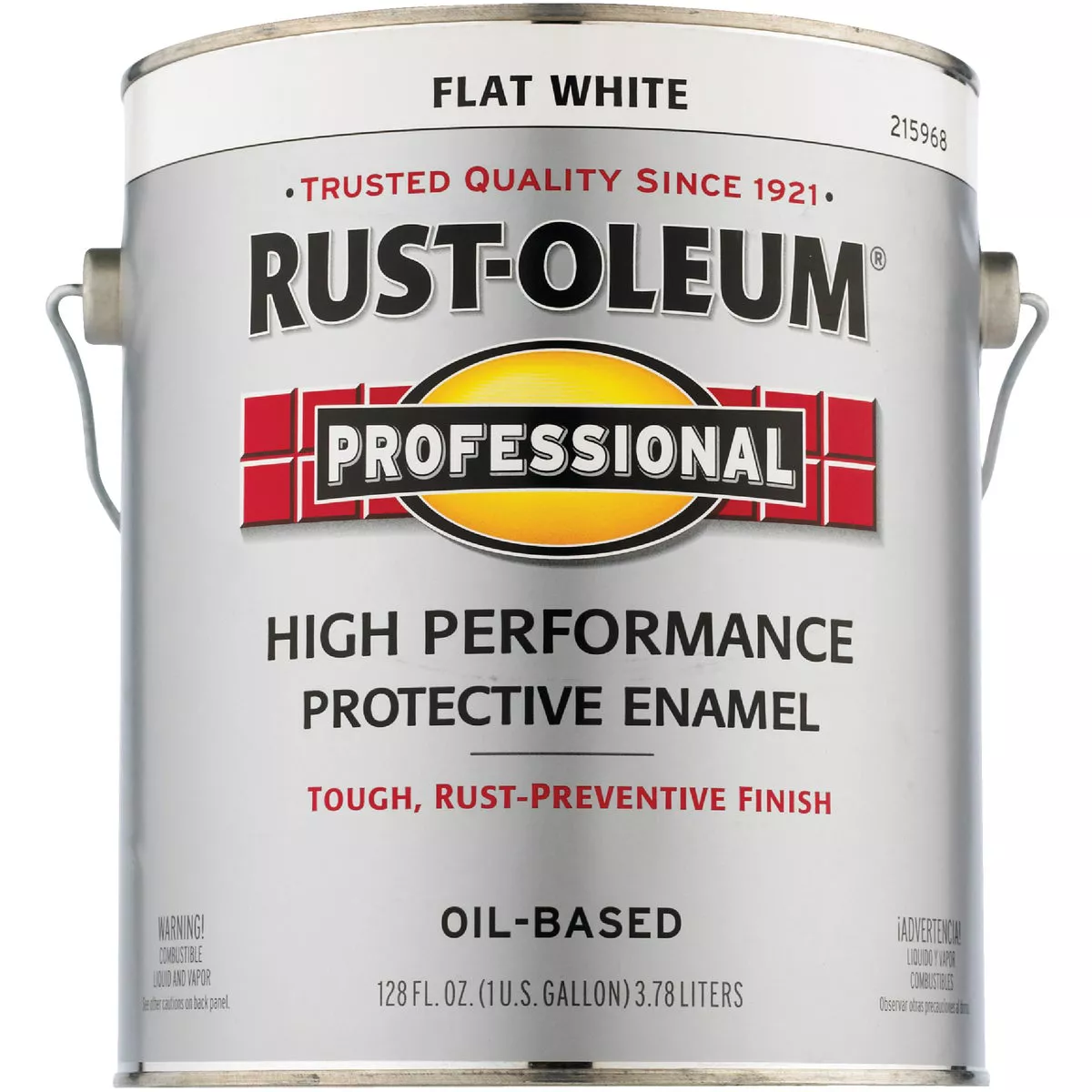 Rust-Oleum Professional DTM Oil Based Flat Protective Rust Control Enamel, White, 1 Gal. - photo 3