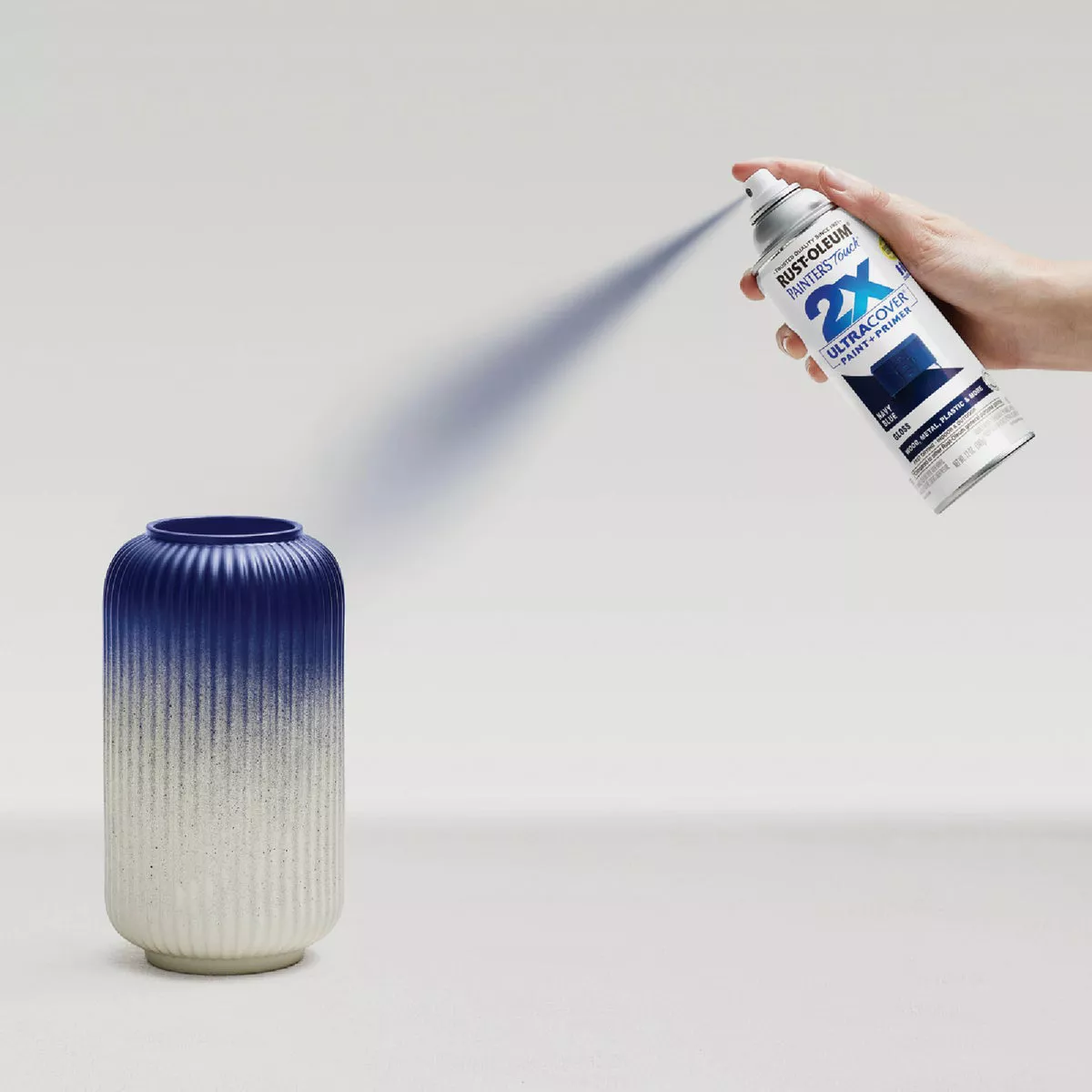 Rust-Oleum Painter's Touch 2X Ultra Cover 12 Oz. Gloss Paint + Primer Spray Paint, Navy Blue - photo 7