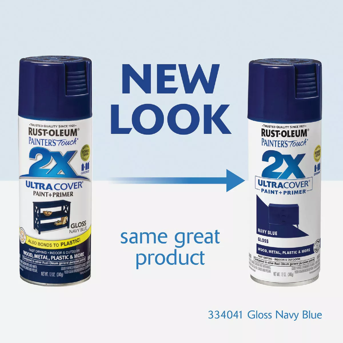 Rust-Oleum Painter's Touch 2X Ultra Cover 12 Oz. Gloss Paint + Primer Spray Paint, Navy Blue - photo 2