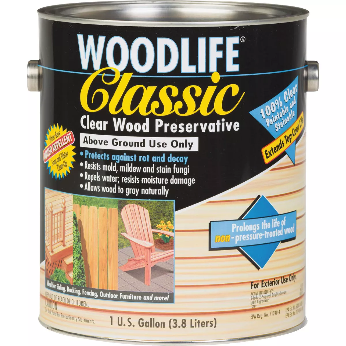 Rust-Oleum Woodlife Clear Water-Based Classic Wood Preservative, 1 Gal. - photo 2