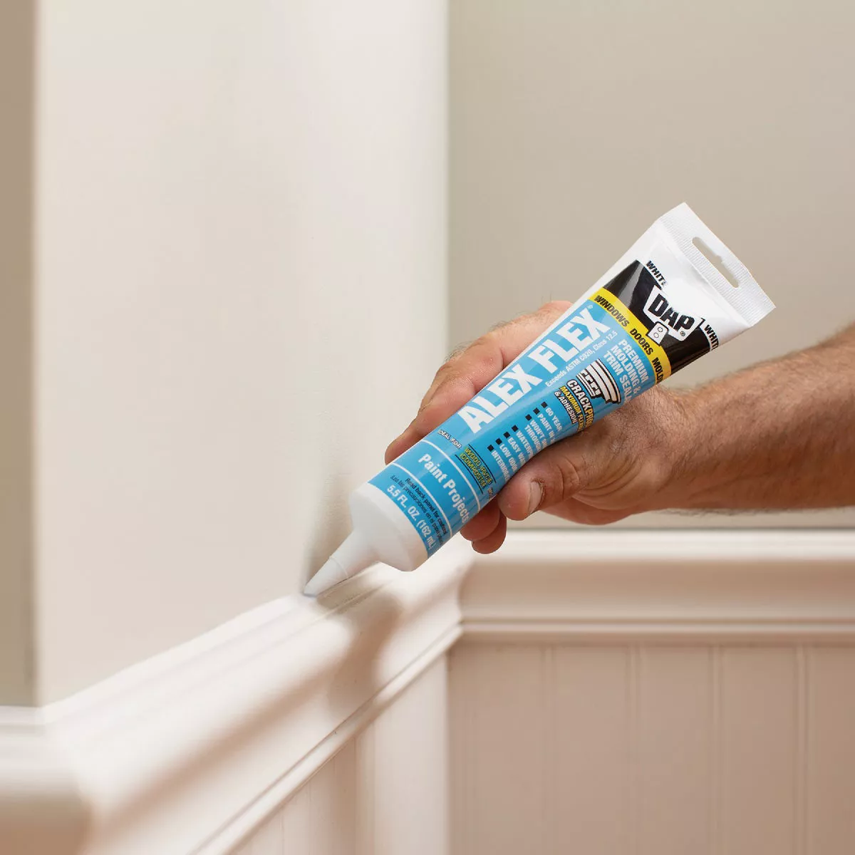 Dap Alex Flex 5.5 Oz. Premium Molding & Trim Acrylic Latex Siliconized Sealant, White - photo 5