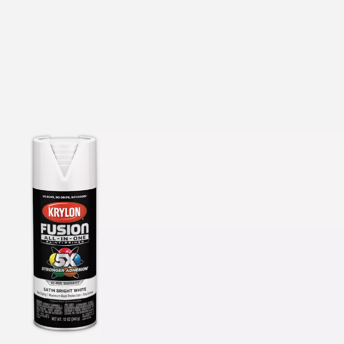 Krylon Fusion All-In-One 12 Oz. Satin Spray Paint, Bright White