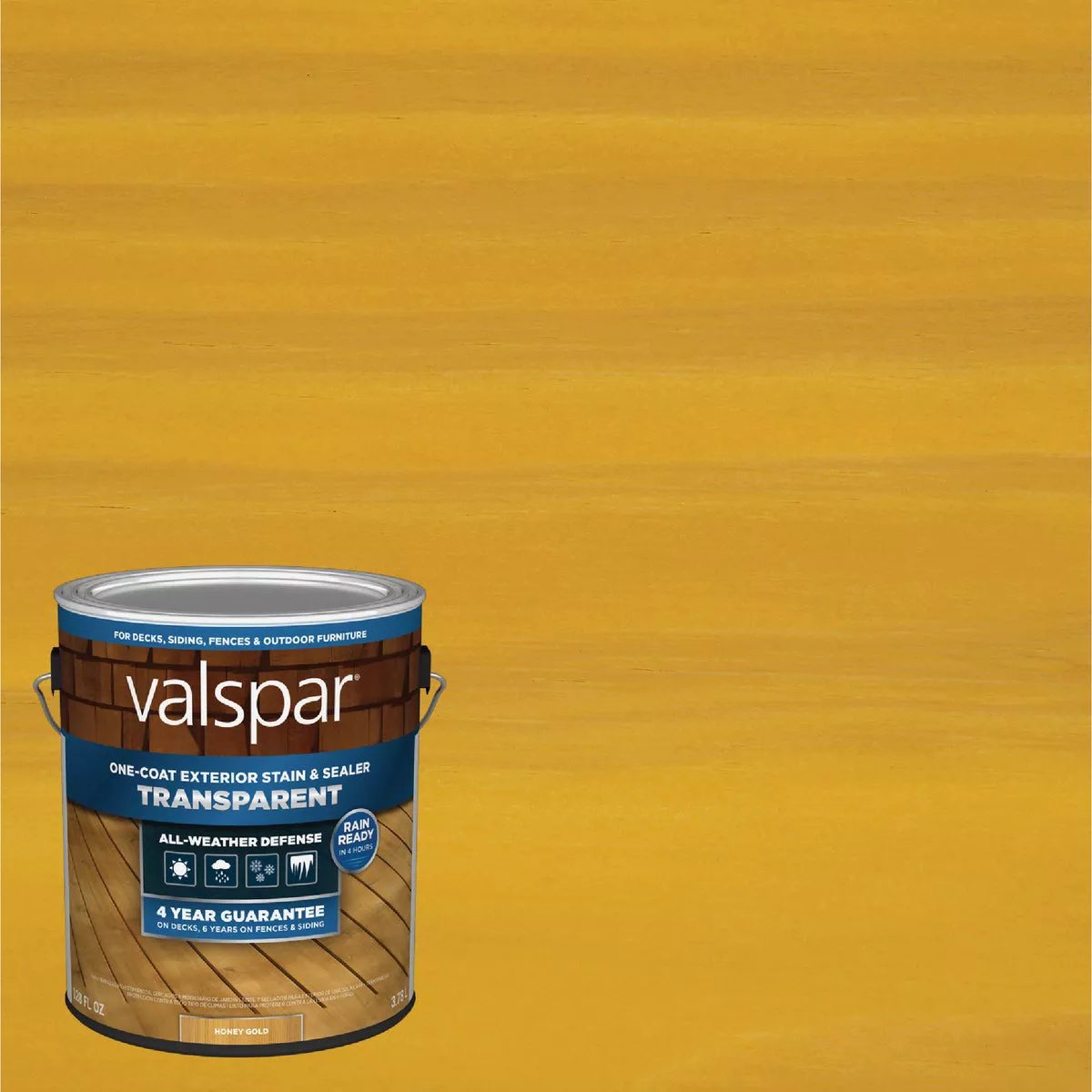 Valspar Transparent Deck Stain, Honey Gold, 1 Gal.