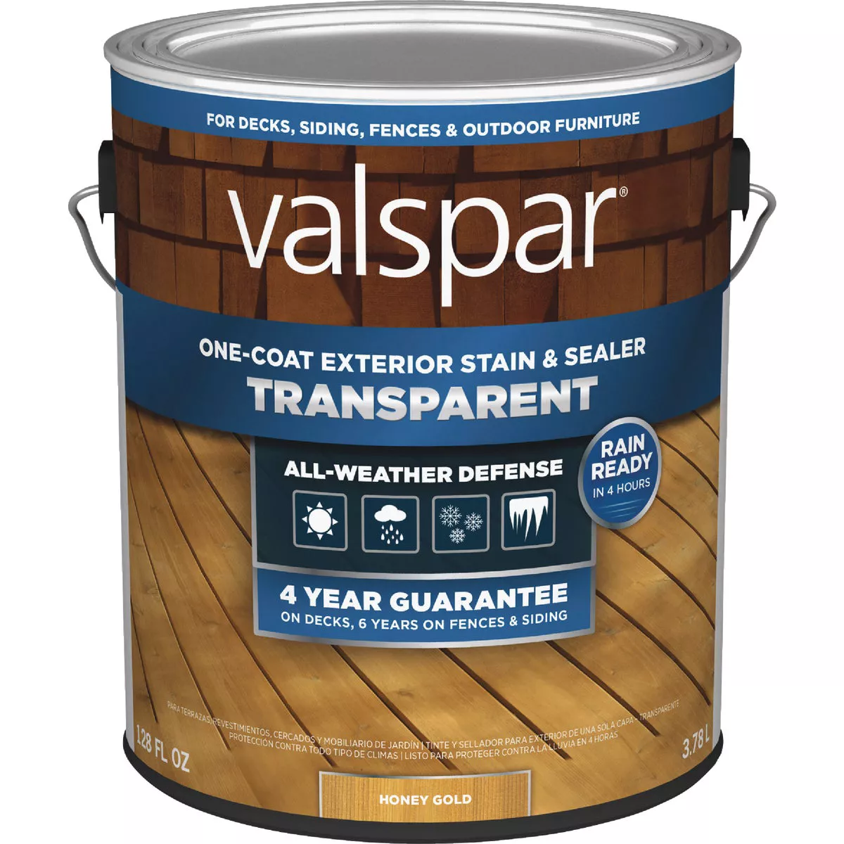 Valspar Transparent Deck Stain, Honey Gold, 1 Gal. - photo 2