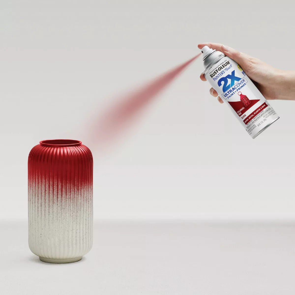 Rust-Oleum Painter's Touch 2X Ultra Cover 12 Oz. Gloss Paint + Primer Spray Paint, Colonial Red - photo 7