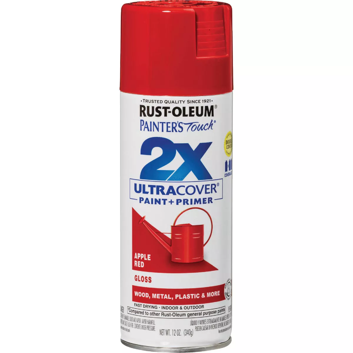 Rust-Oleum Painter's Touch 2X Ultra Cover 12 Oz. Gloss Paint + Primer Spray Paint, Apple Red - photo 2