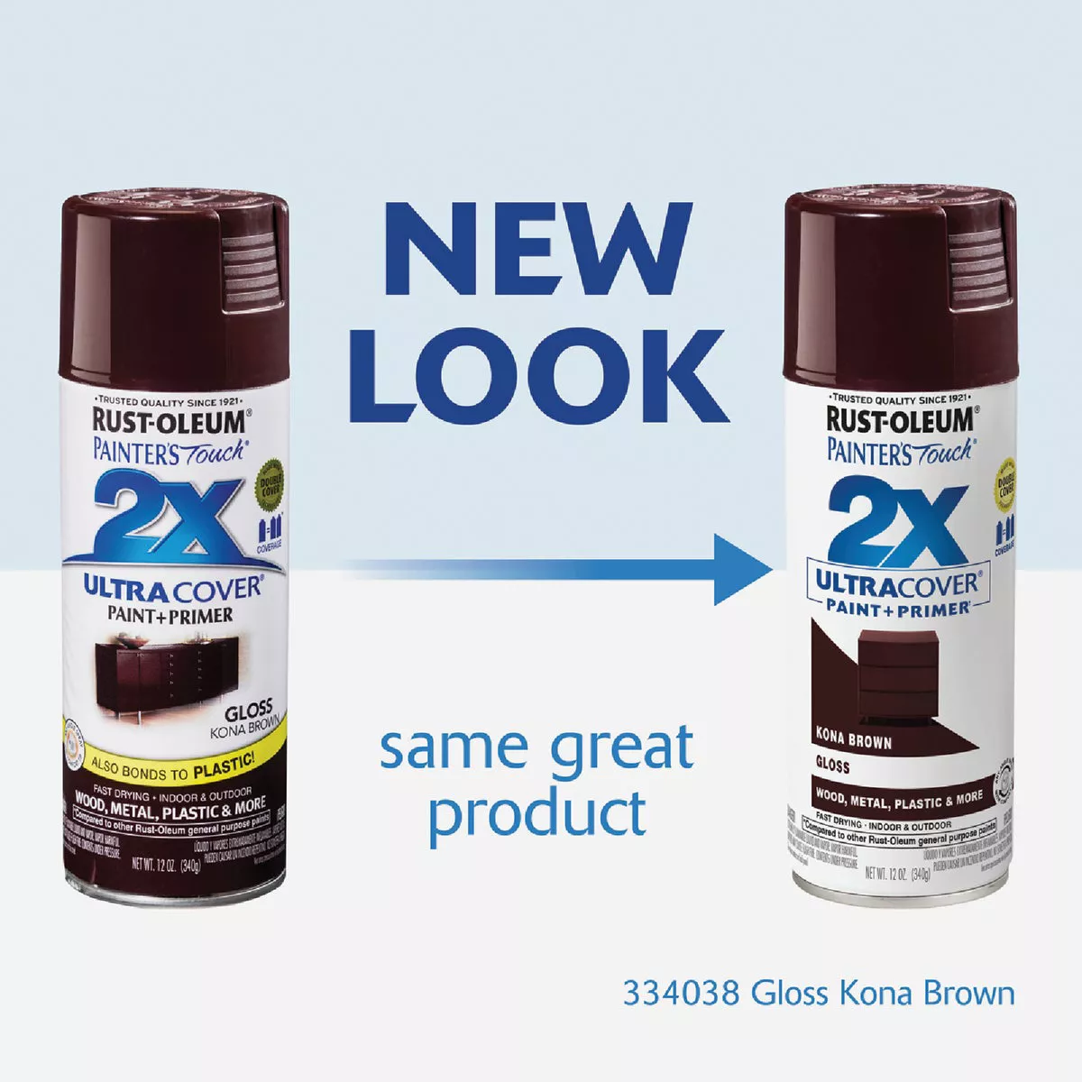 Rust-Oleum Painter's Touch 2X Ultra Cover 12 Oz. Gloss Paint + Primer Spray Paint, Kona Brown - photo 2