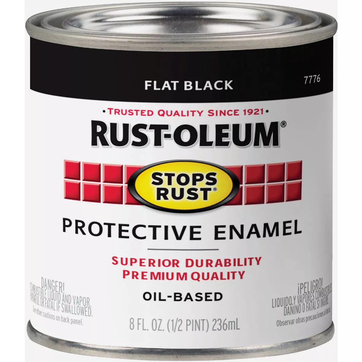 Rust-Oleum Stops Rust Oil Based Flat Protective Rust Control Enamel, Black, 1/2 Pt. - photo 2