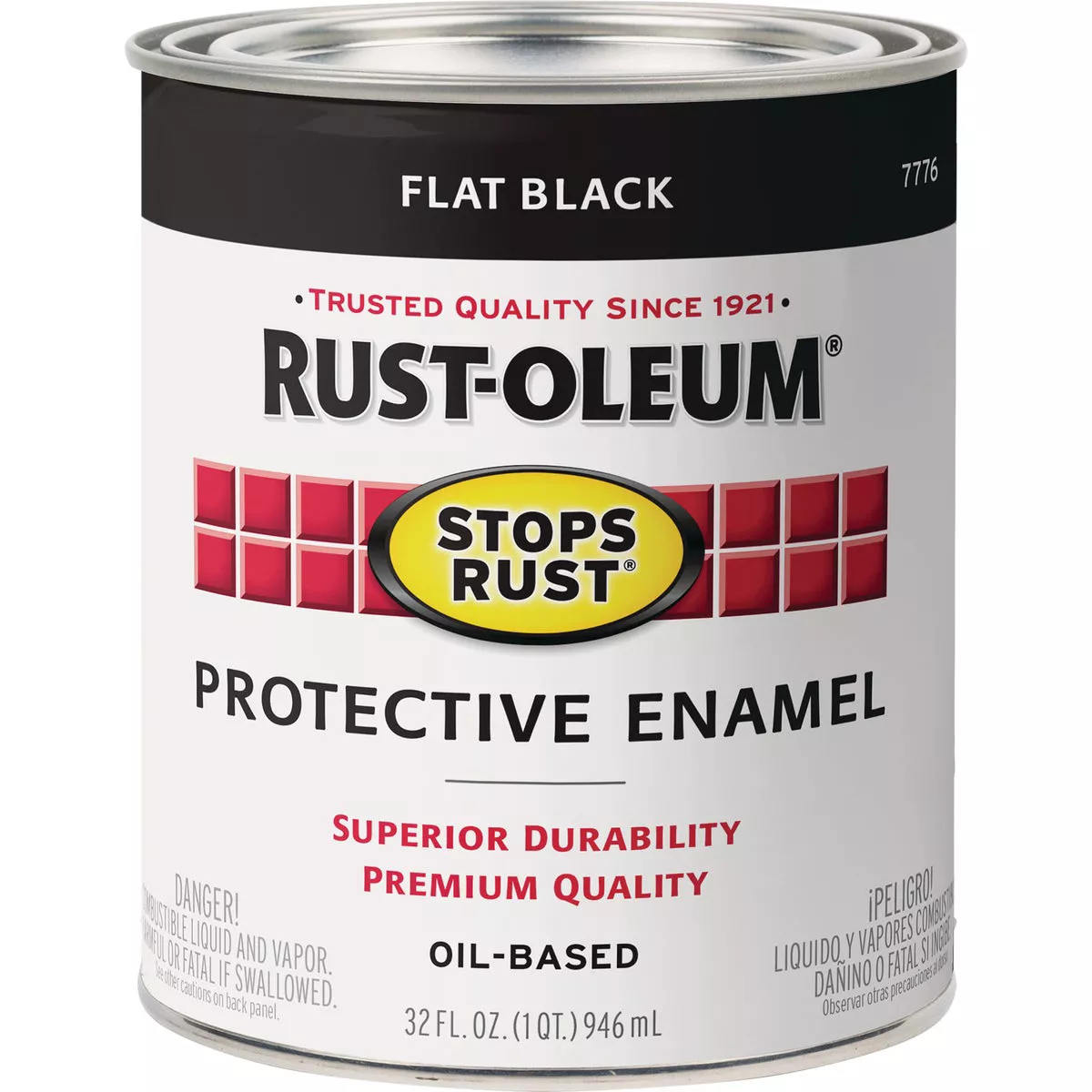 Rust-Oleum Stops Rust Oil Based Flat Protective Rust Control Enamel, Black, 1 Qt. - photo 2