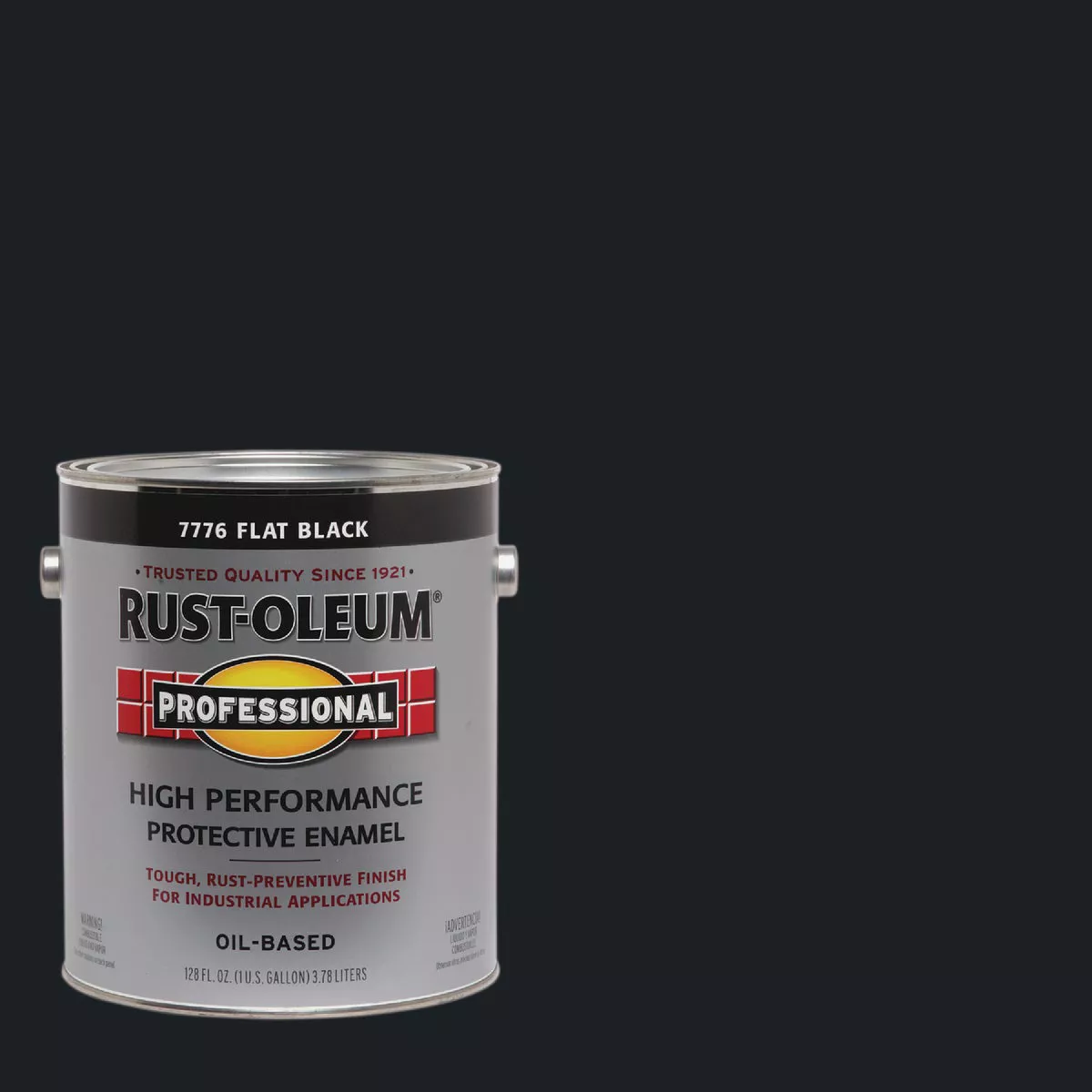 Rust-Oleum Professional DTM Oil Based Flat Protective Rust Control Enamel, Black, 1 Gal.
