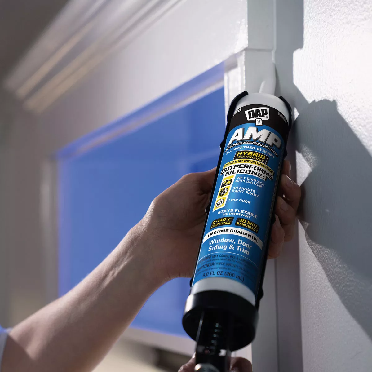 DAP AMP 9 Oz. Advanced Modified Polymer All Weather Window, Door, & Siding Sealant, White - photo 3