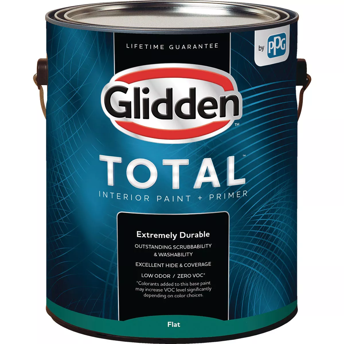 Glidden Total Interior Paint + Primer Flat Ultra Deep Base 1 Gallon
