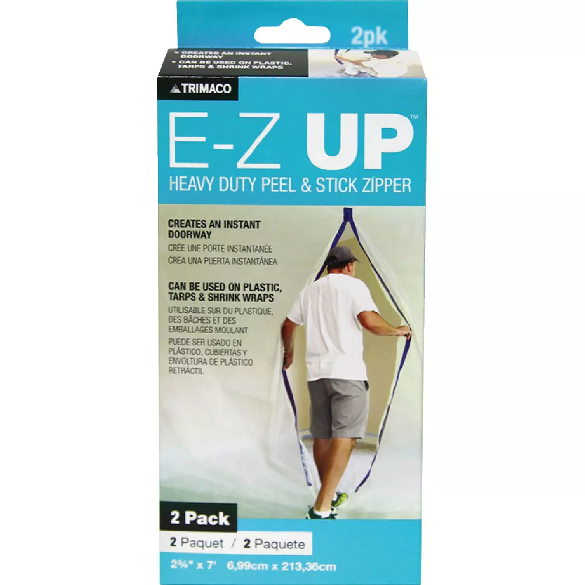 Trimaco E-Z Up Peel + Stick Zipper (2-Pack)
