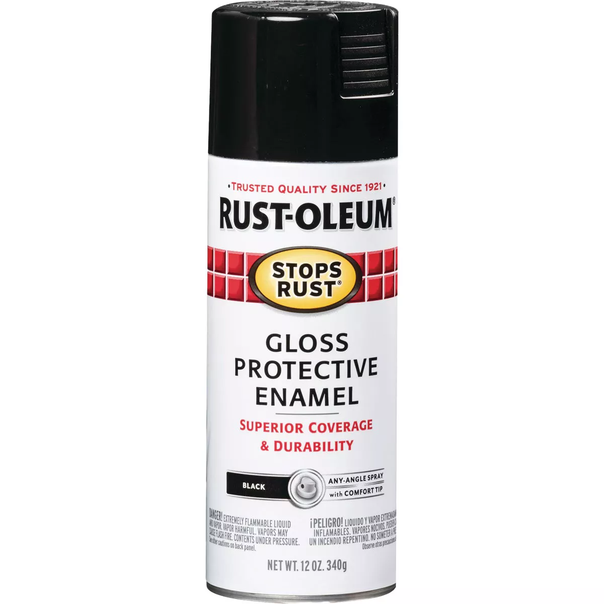 Rust-Oleum Stops Rust Gloss Black 12 Oz. Anti-Rust Spray Paint - photo 7