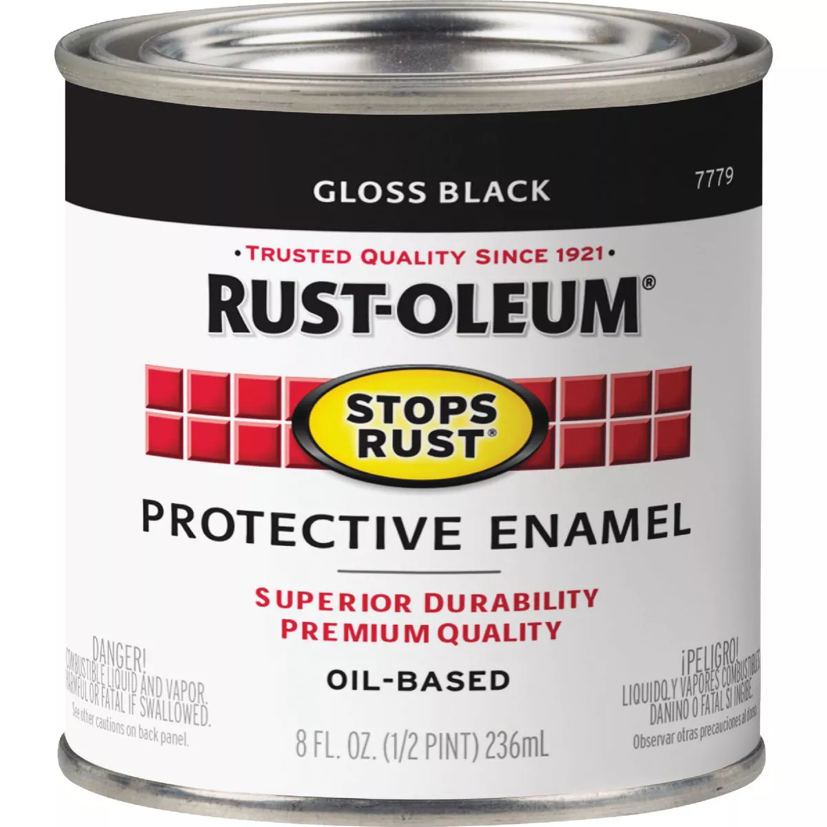 Rust-Oleum Stops Rust Oil Based Gloss Protective Rust Control Enamel, Black, 1/2 Pt. - photo 2