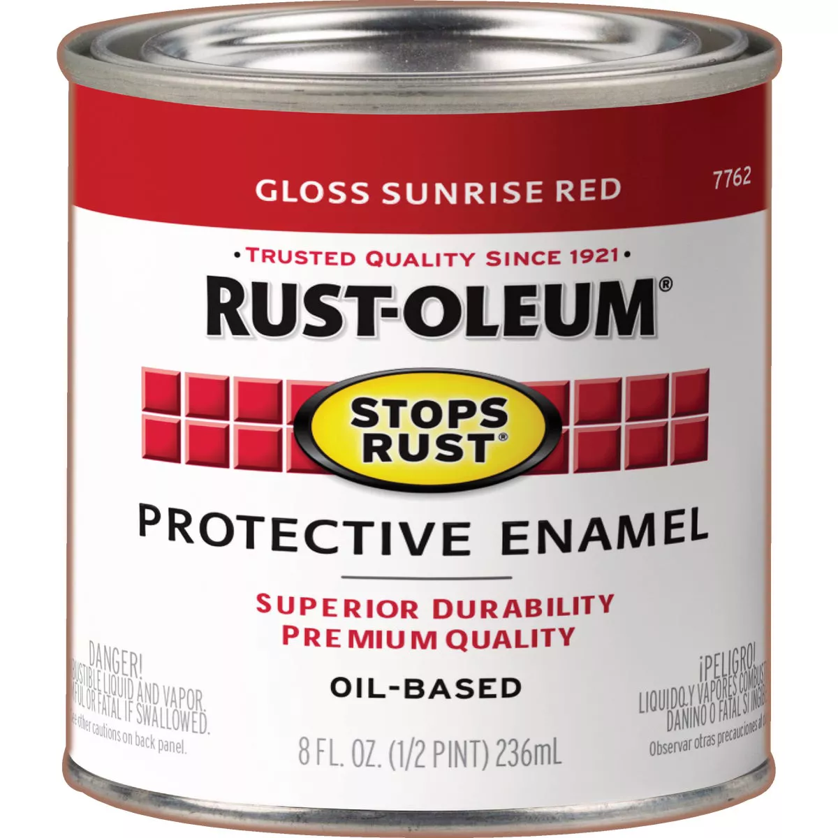 Rust-Oleum Stops Rust Protective Oil Based Gloss Rust Control Enamel, Sunrise Red, 1/2 Pt. - photo 2