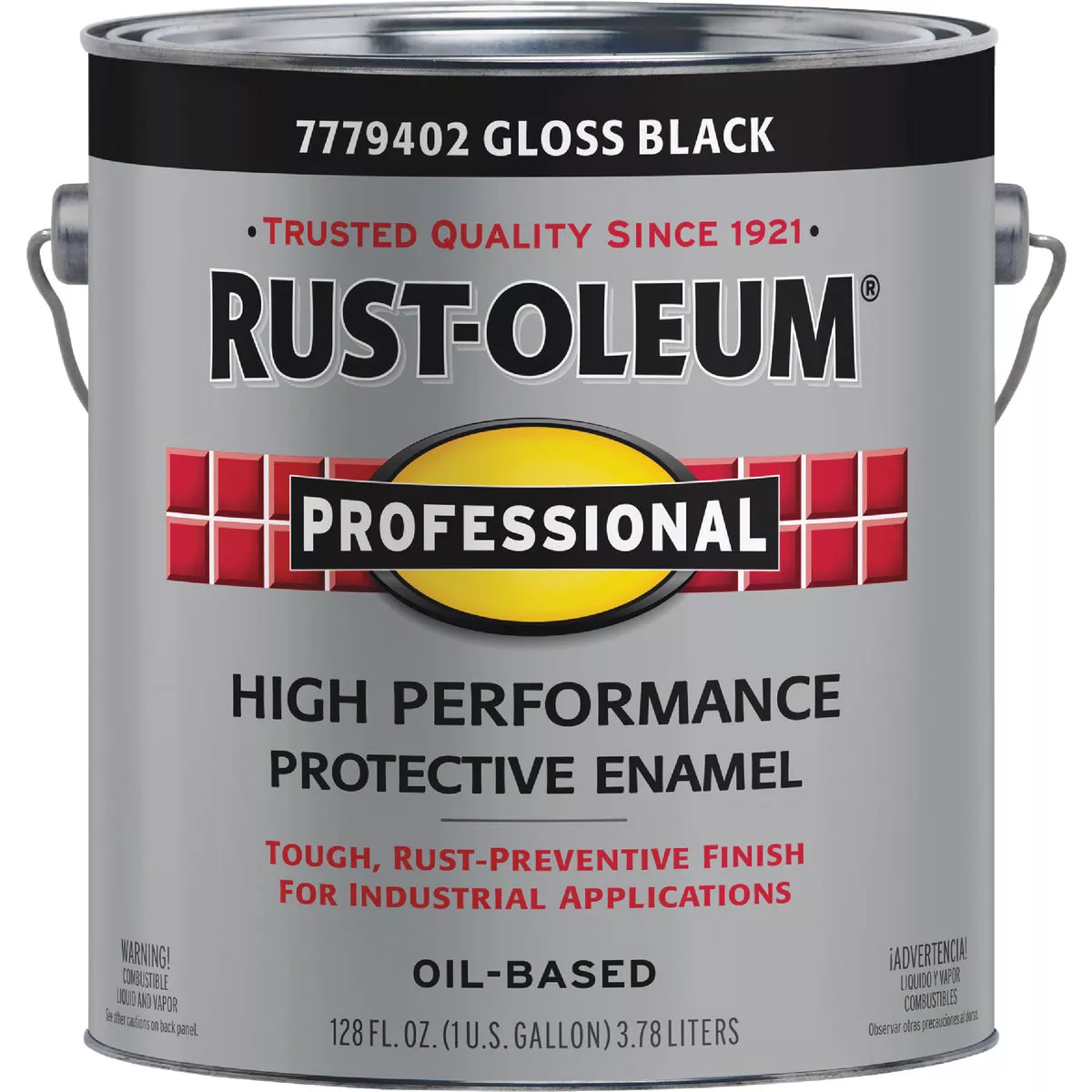 Rust-Oleum Professional DTM Oil Based Gloss Protective Rust Control Enamel, Black, 1 Gal. - photo 2