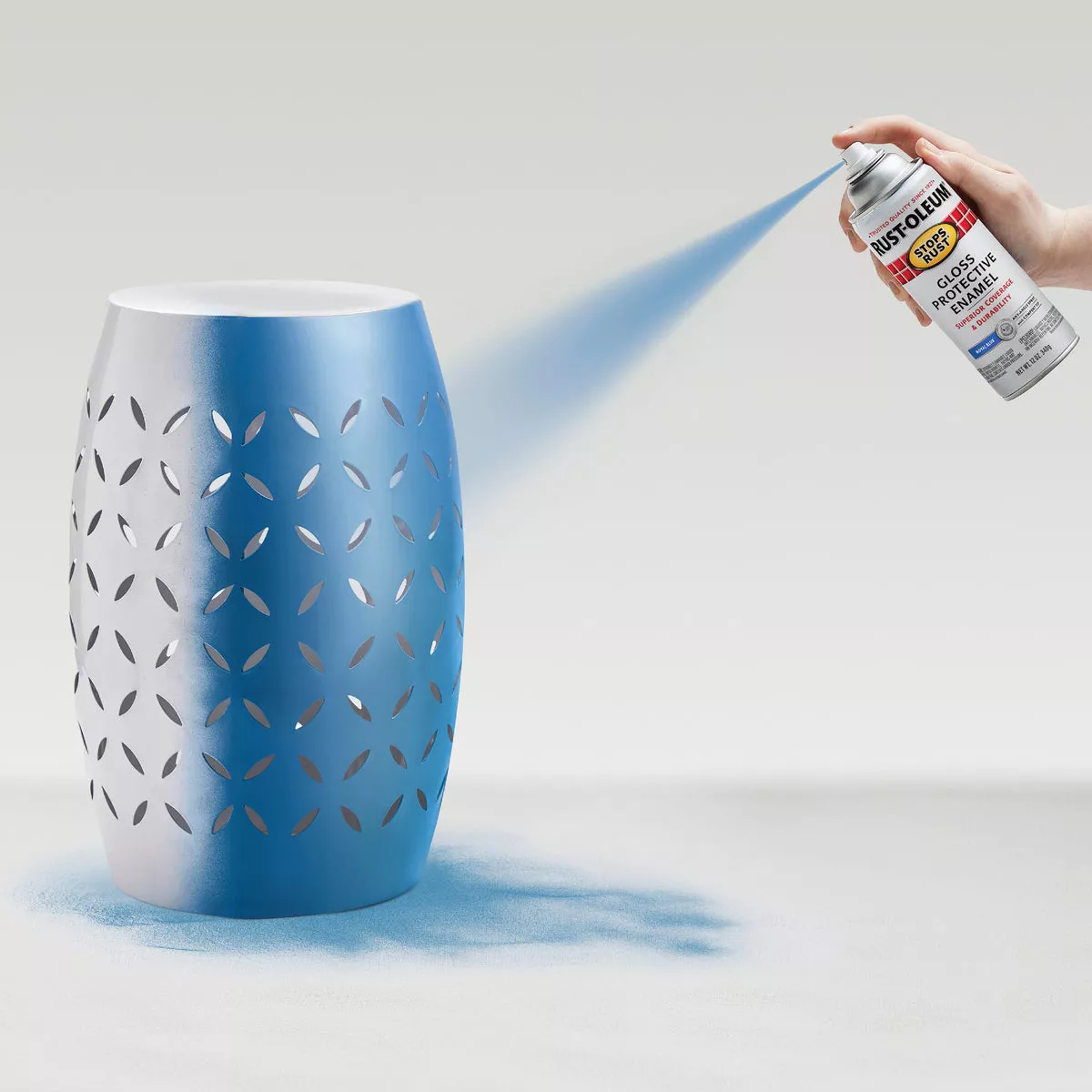 Rust-Oleum Stops Rust Royal Blue Gloss 12 Oz. Anti-Rust Spray Paint - photo 4