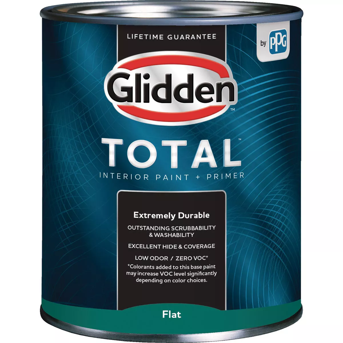 Glidden Total Interior Paint + Primer Flat Midtone Base Quart
